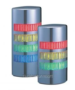 Tower Light, Slim, 37.5mm Profile, Chrome, RYGB,