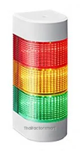 WME-302DFB-RYG80mm profile 3-Tier wall mount LED signal tower, DC24V, continuous, flashing, alarm, ivory body. LED mod: red, amber, green