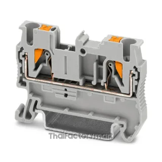 Phoenix Contact PT 2,5 Feed-through terminal block (3209510), 2.5 mm², 24 A (at 2.5 mm²), 800 V, Push-in connection, Gray