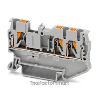 Phoenix Contact PT 2,5-TWIN Feed-through terminal block (3209549), 2.5 mm², 24 A, 800 V, Push-in connection, Gray