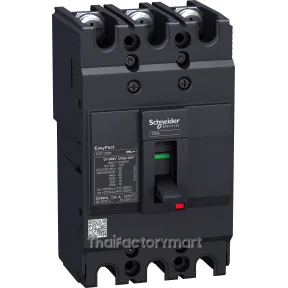 circuit breaker, EasyPact EZC100B, TMD, 40A, 3 poles 3d