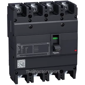 circuit breaker, EasyPact EZC250N, TMD, 250A, 4 poles 3d