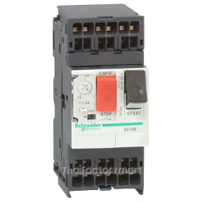Schneider GV2ME013 Motor Circuit Breaker, TeSys Deca 3P, 0.1 - 0.16 A, Thermal-Magnetic, Spring Terminals