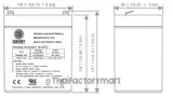 แบตเตอรี่แห้ง Sunny รุ่น SN 2.9 - 12, ขนาด 12V-2.9AH. photo 2