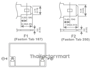 แบตเตอรี่แห้ง Sunny รุ่น SN 2.9 - 12, ขนาด 12V-2.9AH. photo 3