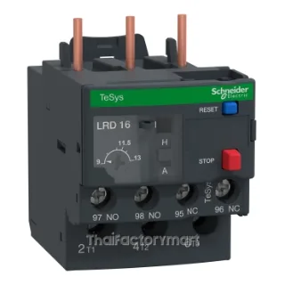 Schneider TeSys D Thermal Overload Relay LRD16T, 9-13A, class 10A, 1NO+1NC, screw clamp