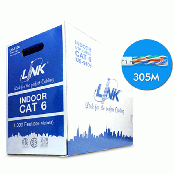 CAT6 UTP Cable (305m./Box) LINK (US-9106LSZH)