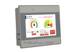 Weintek 4.3" HMI, plastic housing, 480x272, 600MHz RISC CPU. Ports: serial, USB & 2 x Ethernet. EasyAccess 2.0 included.