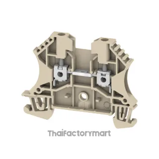 Feed-through terminal block, Screw connection, dark beige, 2.5 mm², 24 A, 800 V, Number of connections: 2