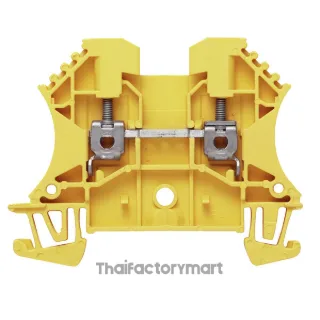 Feed-through terminal block, Screw connection, yellow, 2.5 mm², 24 A, 800 V, Number of connections: 2