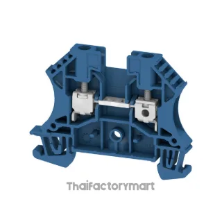 Feed-through terminal block, Screw connection, blue, 4 mm², 32 A, 800 V, Number of connections: 2