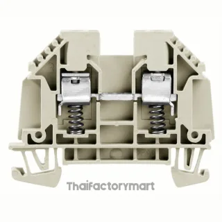 Feed-through terminal block, Screw connection, dark beige, 6 mm², 41 A, 630 V, Number of connections: 2