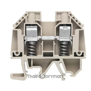 Feed-through terminal block, Screw connection, dark beige, 10 mm², 57 A, 690 V, Number of connections: 2