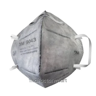3M รุ่น 9043 หน้ากากป้องกันฝุ่นละอองและกลิ่นเจือจาง มาตรฐาน P1 รุ่น 9043 3M Folded Respirator, 9043 P1