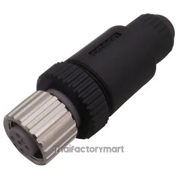 M12 4-pin, straight female screw connector, for 5-6mm cable รูปที่ 2