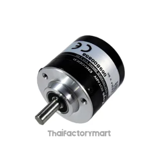 Koyo Encoder, Incremental, Light Duty, 360 Pulses per Revolution, 6mm Solid Shaft, 38mm Diameter Body, 12-24VDC, Push-Pull (Totem Pole), IP50 (Dust Proof), 1 meter Cable, Tinned Ends, Mounting Screws included