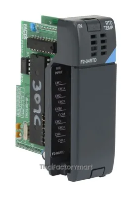 DirectLOGIC DL205 temperature input module, RTD, 4-channel, 16-bit resolution, input RTD type(s): Pt100, JPt100, Cu10, Cu25 and Pt1000.