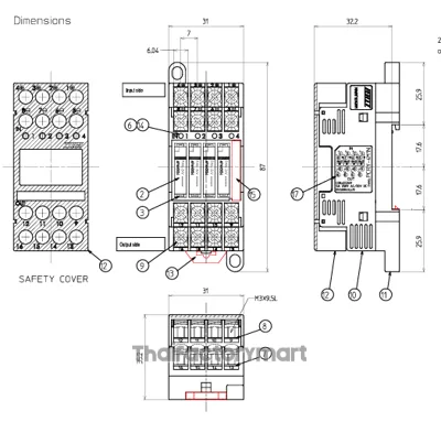 TOYOGIKEN TYPE : PCRY-4MIN COIL:DC24V 5A 250V AC/30V DC รูปที่ 4