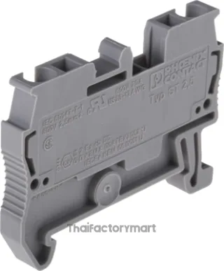Phoenix Contact ST 2,5 Feed-through terminal block (3031212), 2.5 mm², 24 A (at 2.5 mm²), 800 V, Spring-cage connection, Gray