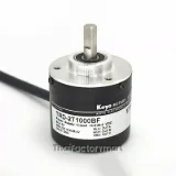Koyo Encoder, Incremental, Light Duty, 1000 Pulses per Revolution, 6mm Solid Shaft, 38mm Diameter Body, 12-24VDC, Push-Pull (Totem Pole), IP50 (Dust Proof), 1 meter Cable, Tinned Ends, Mounting Screws included รูปที่ 1