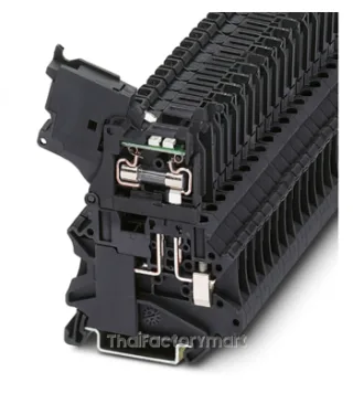 UT 4-HESILED 24 (5X20) - Fuse modular terminal block , Screw, 2 Poles, 600V, 6.3A, 0.14 ... 6mm², Black