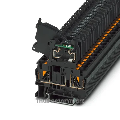 Terminal Block, Push-In, 2 Poles, 24V, 6.3A, 0.2 ... 6mm², Black photo 2