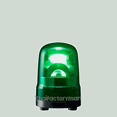 ไฟสัญญานเตือน ไฟหมุน ไฟไซเรน สีเขียว Ø100mm 12-24VDC Buzzer มีเสียง - Patlite - Rotating Beacon photo 2