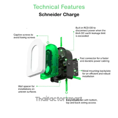 EVH5A22N2S , Charging station, Schneider Charge, 1P+N/3P+N, 1xT2S, 7.4/11/22kW, 16/32A รูปที่ 2