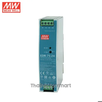 EDR-75-48, DIN Rail Power Supply, 89%, 48V, 1.6A, 75W, Adjustable รูปที่ 2