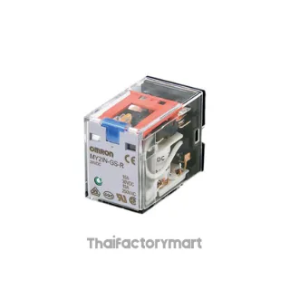 MY2N-GS-R DC24 Relay, plug-in, 8-pin, DPDT, 10 A, mechanical indicator, 24 VDC
