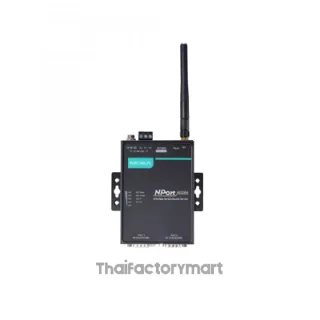 MOXA NPort W2250A-W4-T-US, 2-port RS-232/422/485 wireless device server with 802.11a/b/g/n WLAN US band, 12 to 48 VDC, -40 to 75°C operating temperature
