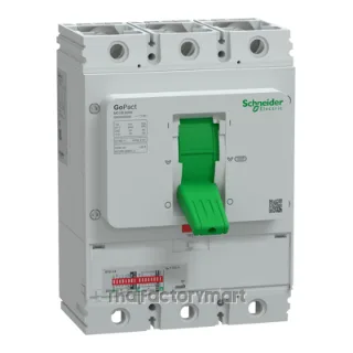 Circuit breaker, GoPact MCCB 800, 3 poles, 50kA at 415VAC, 630A rating, ETU trip unit, adjustable thermal protection