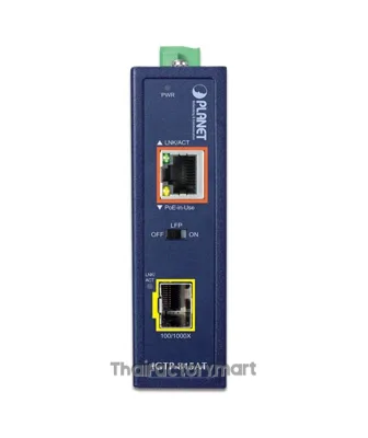 Planet IGTP-815AT Industrial Compact 100/1000BASE-X to 10/100/1000BASE-T 802.3at PoE+ Media Converter รูปที่ 2