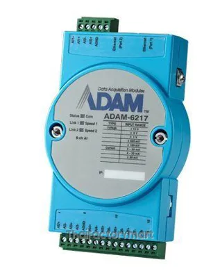 Remote I/O Module, 8 Analog Isolated Input Modbus TCP, ADAM-6000 Series