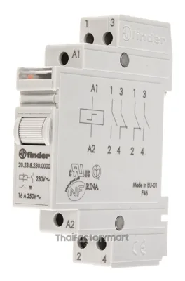 Finder DIN Rail Latching Modular Step Relay, 230V ac Coil, 16A Switching Current, SPST-NC, SPST-NO