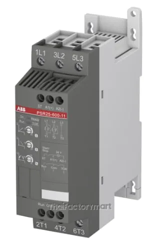 PSR25-600-11 ABB Softstarter, PSR Series, 25 A, 11 kW (400 V), 208...600 V AC