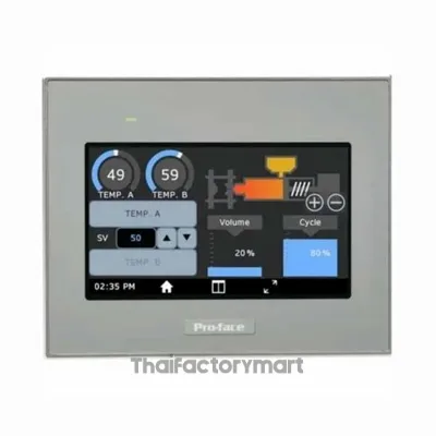 HMI 7"W touch panel display, 2COM, 2Ethernet, USB host&device, 24VDC, GP-ProEX model รูปที่ 2