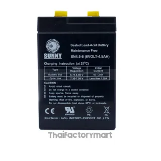 แบตเตอรี่แห้ง Sunny รุ่น SN 4.5 - 6, ขนาด 6V-4.5AH.