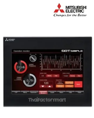 GOT Simple;7"wideTFT;DC;WVGA;65k colors;RS-422/485;RS-232;USB;Eth;SD;Black