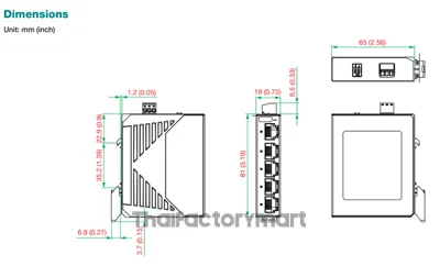5-Port Entry-level Unmanaged Switch, 5 Fast TP ports, , plastic, -10 to 60C, operating temperature photo 3