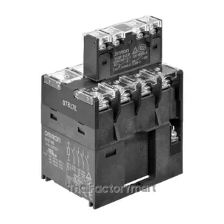 Standard type, Double break, Screw terminal, 110 VDC 5 A (Relay NO contact: Resistive load (L/R = 1ms)), 440 VAC 40 A (Relay NO contact: Resistive load), Output Relay: DPST-NO/DPST-NC, Auxiliary contact: SPST-NO/SPST-NC (5 A 110 V)