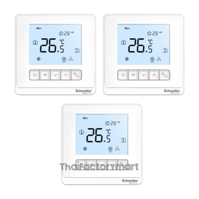 Thermostat, Spacelogic, fan coil on/off, standalone, LCD 5 Button, 2P, 3 fan, 240V, white photo 3