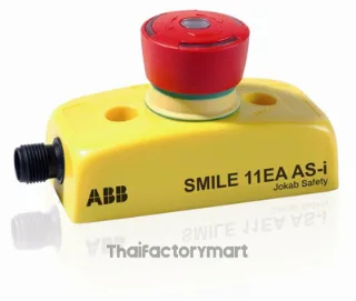 ABB, Red/Yellow/Black, Twist to Reset 32mm Mushroom Head Emergency Button