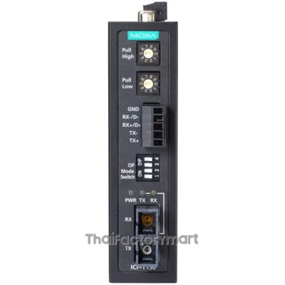 Industrial RS-232/422/485 to Fiber Optic Converter, ST Multi-mode รูปที่ 2