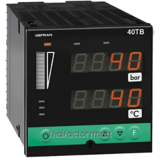 Gefran F001046 1/4 DIN Indicator/Alarm Unit for temperature and pressure inputs, double display