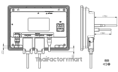 PFXET6400WAD, 7" Widescreen ET6000 Series Pro-face Easy HMI, ProEX รูปที่ 4
