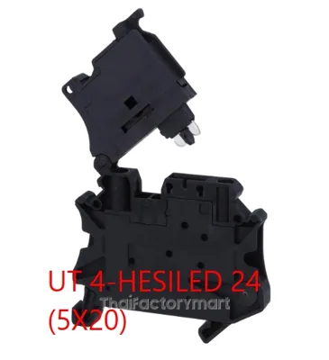 UT 4-HESILED 24 (5X20) - Fuse modular terminal block , Screw, 2 Poles, 600V, 6.3A, 0.14 ... 6mm², Black รูปที่ 4