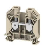 Feed-through terminal block, Screw connection, dark beige, 16 mm², 76 A, 1000 V, Number of connections: 2 รูปที่ 2