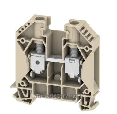 Feed-through terminal block, Screw connection, dark beige, 16 mm², 76 A, 1000 V, Number of connections: 2 รูปที่ 2