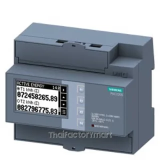 SENTRON, measuring device, 7KM PAC2200, LCD, L-L: 400 V, L-N: 230 V, 5 A, strd rail instr., 3-phase, M-Bus, apparent/ active/reactive energy, self-powered, screw terminals